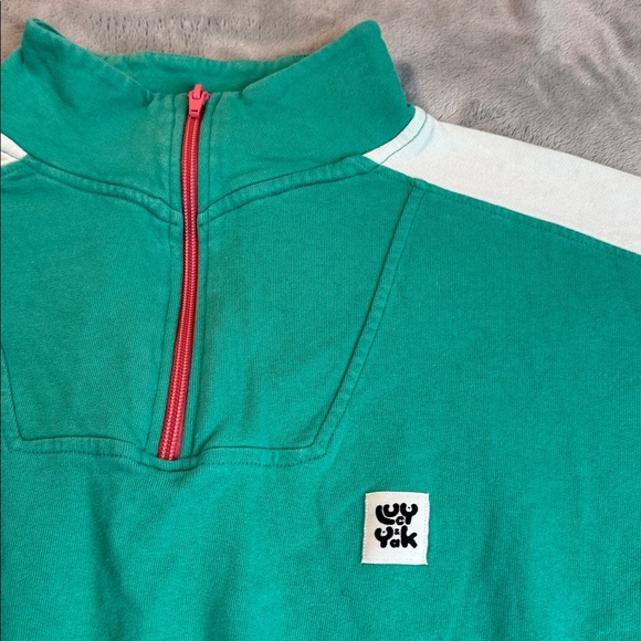 NWOT Lucy & Yak Marley Sweatshirt Turquoise Size Medium - Picture 3 of 13